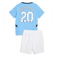 Manchester City Bernardo Silva #20 Domáci Detský futbalový dres 2024-25 Krátky Rukáv (+ trenírky)